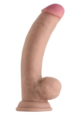 Shaft Liquid Silicone Dildo with balls Model C 8,5 Inch, Pine