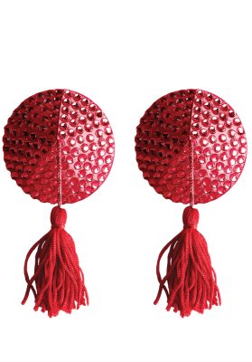 Nipple Tassels Round Shaped, Red